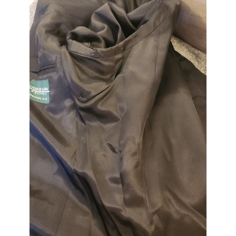 Oscar de la Renta Sport Coat & Blazer Herribgbone Two Button Closure - Picture 10 of 11